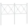 vidaXL Metallinen sängynpääty valkoinen 120 cm