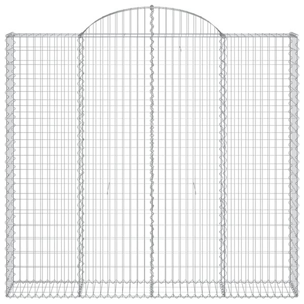 vidaXL Kaarevat kivikorit 3 kpl 200x30x180/200 cm galvanoitu rauta