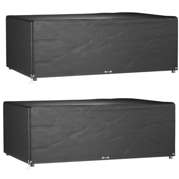 vidaXL Puutarhakalustesuojat 2 kpl 12 purjerengasta 213x132x75 cm