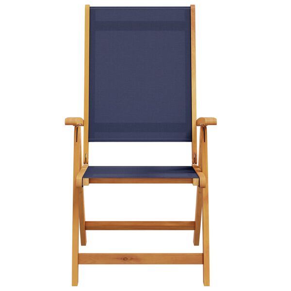 vidaXL Taitettavat puutarhatuolit 2 kpl täysi akasiapuu ja textilene