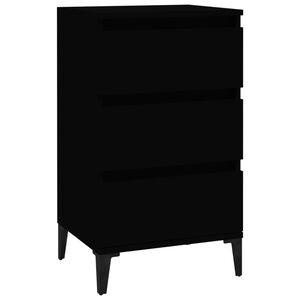 vidaXL Y&ouml;p&ouml;yt&auml; musta 40x35x70 cm tekninen puu