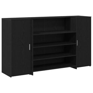 vidaXL Vastaanottop&ouml;yt&auml; musta tammi 180x50x103,5 cm tekopuu