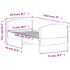 vidaXL Sängynrunko ilman patjaa päädyllä 75x190 cm täysi mänty