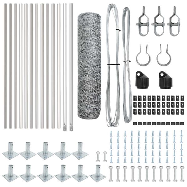 vidaXL Aitalatu Hopea 25 x 0,5 m (50 mm verkko) Ter&auml;s