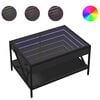 vidaXL sohvap&ouml;yt&auml; Infinity LED-valoilla musta 70x50x38 cm