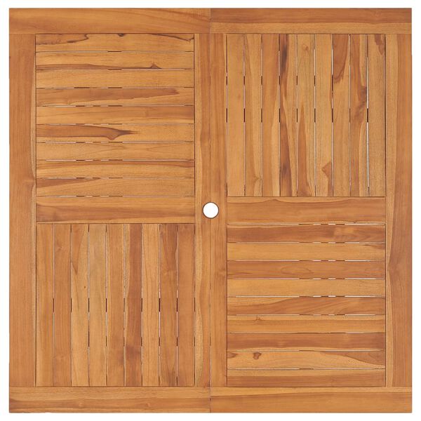 vidaXL Puutarhan ruokapöytä 110x110x75 cm täysi tiikki