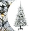vidaXL Salkomallinen tekoinen joulukuusi Valkoinen 120 cm PE ja PVC
