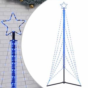 vidaXL LED joulukuusi 525 sinist&auml; LED-valoa 302 cm