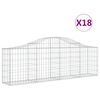 vidaXL Kaarevat kivikorit 18 kpl 200x30x60/80 cm galvanoitu rauta