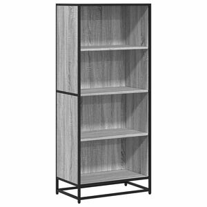 vidaXL Kirjahylly harmaa Sonoma 60x35x139 cm tekninen puu