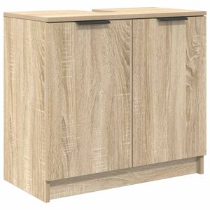 vidaXL Kylpyhuonekaappi Sonoman tammi 64,5 x 33,5 x 59 cm Tekninen puu