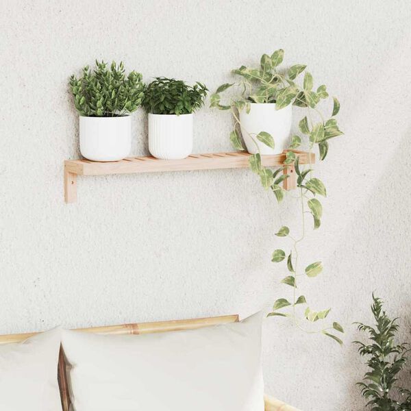 vidaXL Seinävaateripustin Luonnollinen 62 x 10 x 12,5 cm