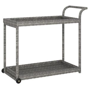 vidaXL Baarivaunu harmaa 100x45x83 cm polyrottinki