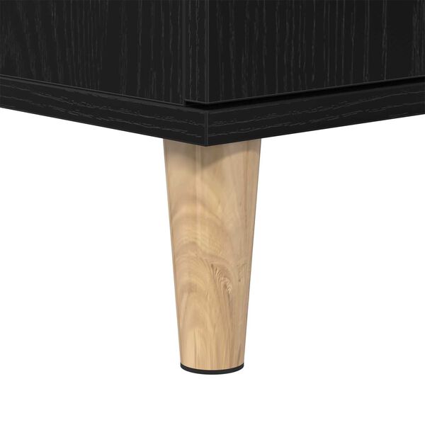 vidaXL Kylpyhuonekappi Musta Tammi 30x30x190 cm Tekninen Puulajike