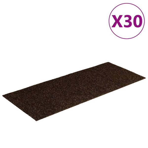 vidaXL Porrasmatot itseliimautuvat 30 kpl 60x25 cm ruskea suorakaiteen muotoinen