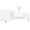 vidaXL Sohvap&ouml;yt&auml; korkeakiilto valkoinen 100x50x45 cm tekninen puu