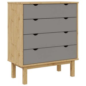 vidaXL Lipasto OTTA ruskea ja harmaa 76,5x39,5x90 cm t&auml;ysi m&auml;nty