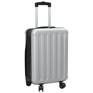 vidaXL Matkalaukku lukkoon Hopea 34 x 23 x 55.5 cm ABS-muovi