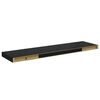 vidaXL Kelluvat sein&auml;hyllyt 2kpl korkeakiilto musta 90x23,5x3,8 cm MDF