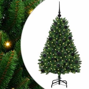 vidaXL Tekojoulukuusi 120 cm 150 LEDi&auml; L&auml;mpim&auml;n Valkoinen PVC ja ter&auml;s