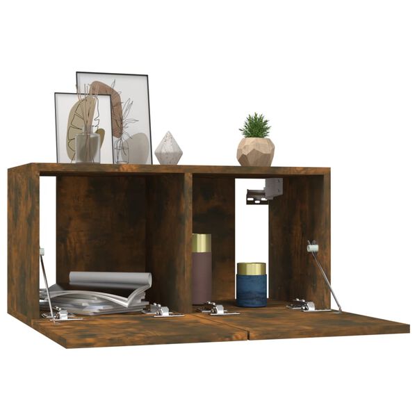 vidaXL TV-seinäkaapit 4 kpl savutammi 60x30x30 cm tekninen puu