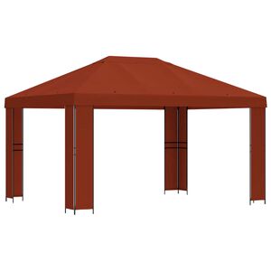 vidaXL Huvimaja 4 &times; 3 m Terrakotta Polyesteri ja ter&auml;s 190 gsm