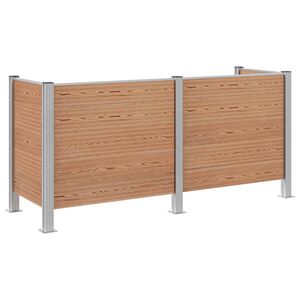 vidaXL Roska-aitaus Ruskea 237 x 85 x 115 cm Alumiini ja WPC