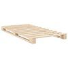 vidaXL Sängynrunko sängynpäädyllä 100x200 cm täysi mänty