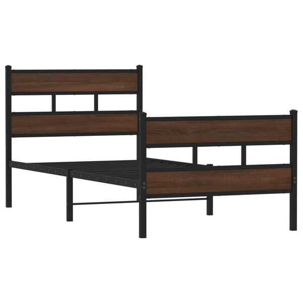 vidaXL S&auml;ngynrunko ilman patjaa p&auml;&auml;dyll&auml; ja jalkalistalla 75x190 cm