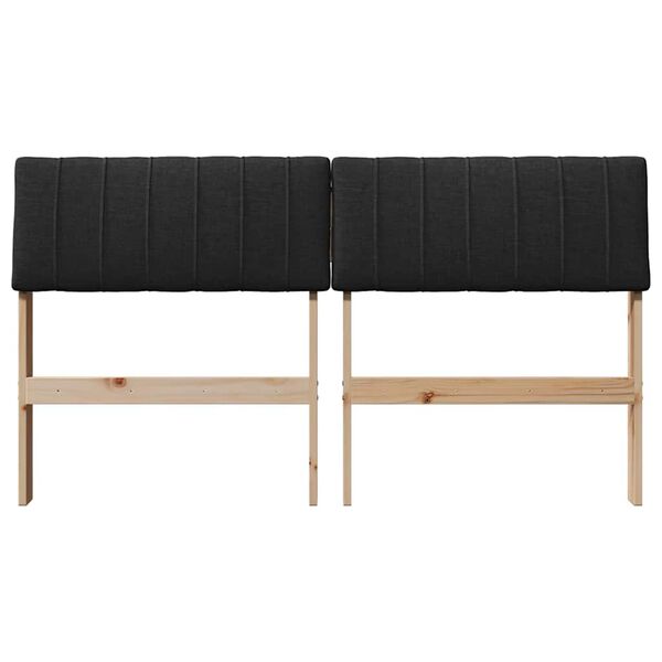 vidaXL Verhoiltu s&auml;ngynp&auml;&auml;ty Musta 140 cm Massiivinen m&auml;nty