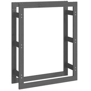 vidaXL Polttopuuteline harmaa 80x25x100 cm t&auml;ysi m&auml;nty