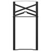 vidaXL Olutp&ouml;yd&auml;n jalka 2 pcs Musta 39 x 3 x 75 cm Jauhemaalattu Ter&auml;s