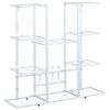 vidaXL Kukkateline 94,5x25x89 cm valkoinen rauta