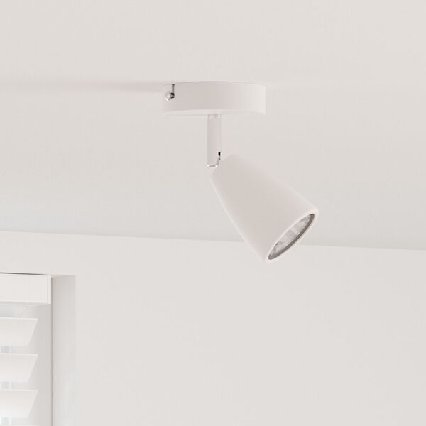 vidaXL Kattospotti Valkoinen 8 x 8 x 14.5 cm Teräs