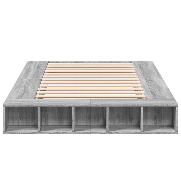 vidaXL S&auml;ngynrunko harmaa Sonoma 120x200 cm tekninen puu