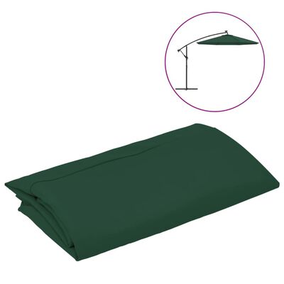 vidaXL Aurinkovarjon vaihtokangas vihreä 300 cm
