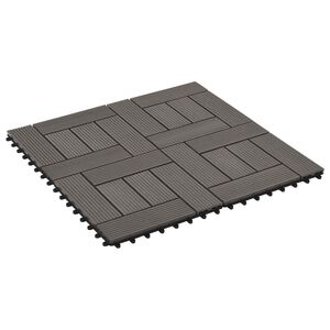 vidaXL Laudat 22 kpl Tumma ruskea 30 x 30 cm WPC