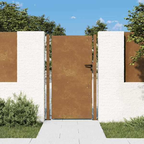 vidaXL Puutarhaportti 100x175 cm Corten-ter&auml;s