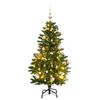 vidaXL Tekojoulukuusi saranoilla 150 LED-valoa ja joulupalloa 120 cm