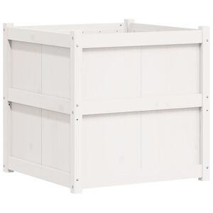 vidaXL Ulkokukkalaatikko valkoinen 70x70x70 cm t&auml;ysi m&auml;nty