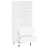 vidaXL Kaappi valkoinen 40x36x110 cm tekninen puu