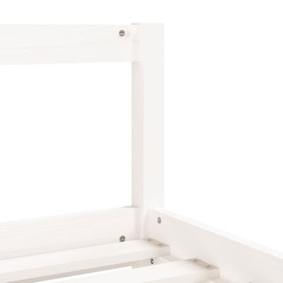 vidaXL Lasten sängynrunko laatikoilla valkoinen 80x200 cm täysi mänty