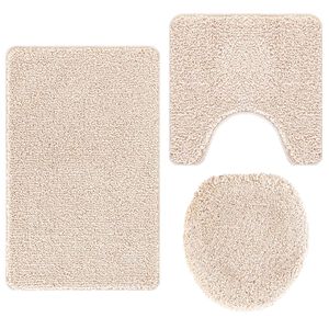 vidaXL Liukumaton kylpyhuoneen matto-setti 3 kpl Kerma 50 x 80 cm PP