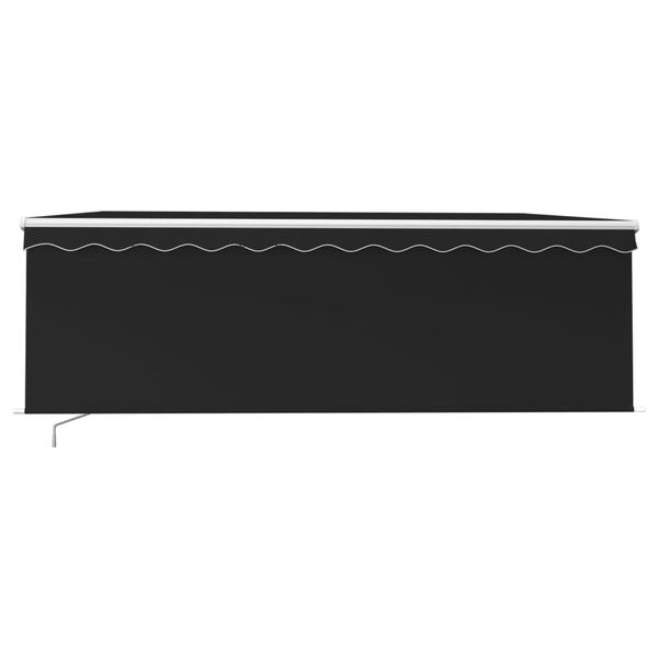 vidaXL Manuaalisesti kelattava markiisi verholla 4,5x3 m antrasiitti