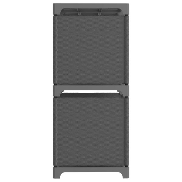 vidaXL 6 kuution esittelyhylly harmaa 103x30x72,5 cm kangas