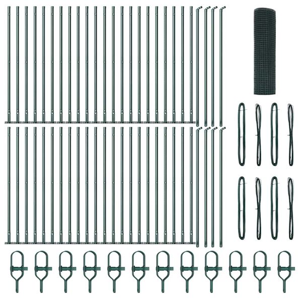 vidaXL Aitalatu Vihre&auml; 100 x 0,8 m (16 x 16 mm verkko) Ter&auml;s ja PVC