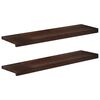 vidaXL Portaiden p&auml;&auml;llysteet 2 kpl 100 x 30 x 2 cm Tumma ruskea