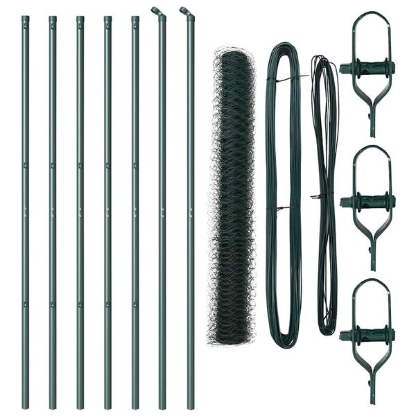 vidaXL Aitalatu Vihre&auml; 10 x 1,4 m (36 mm verkko) Ter&auml;st&auml; ja PVC:t&auml;