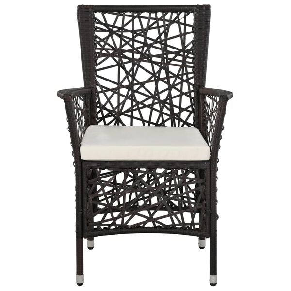 vidaXL 5-osainen Ulkoruokailuryhm&auml; ruskea