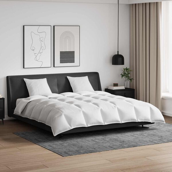 vidaXL Peittosarja tyynyll&auml; 3 pcs Valkoinen Untuvah&ouml;yhen